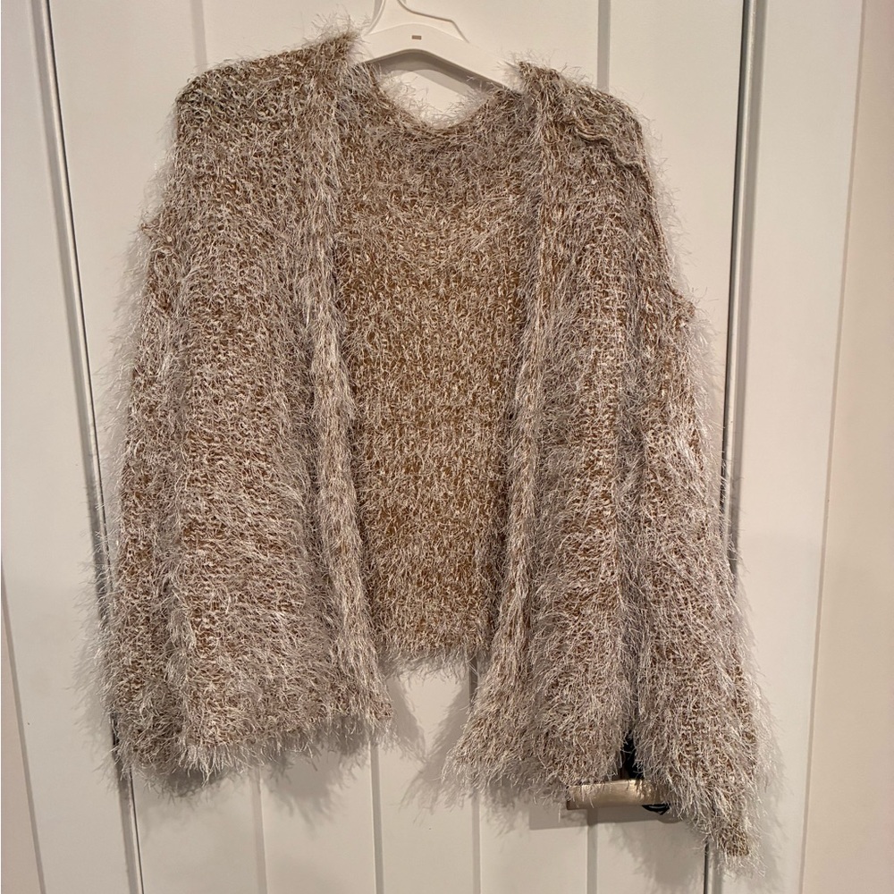 SHEIN Fuzzy Brown Sweater